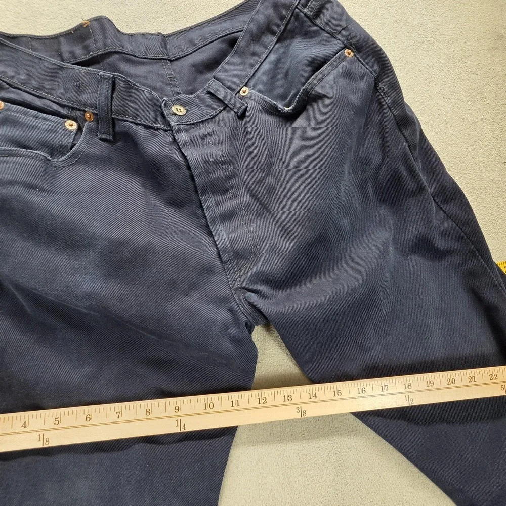 VTG Levis 501 Jeans Mens Blue Dark Wash Straight Button Fly Made USA Fits 32x30